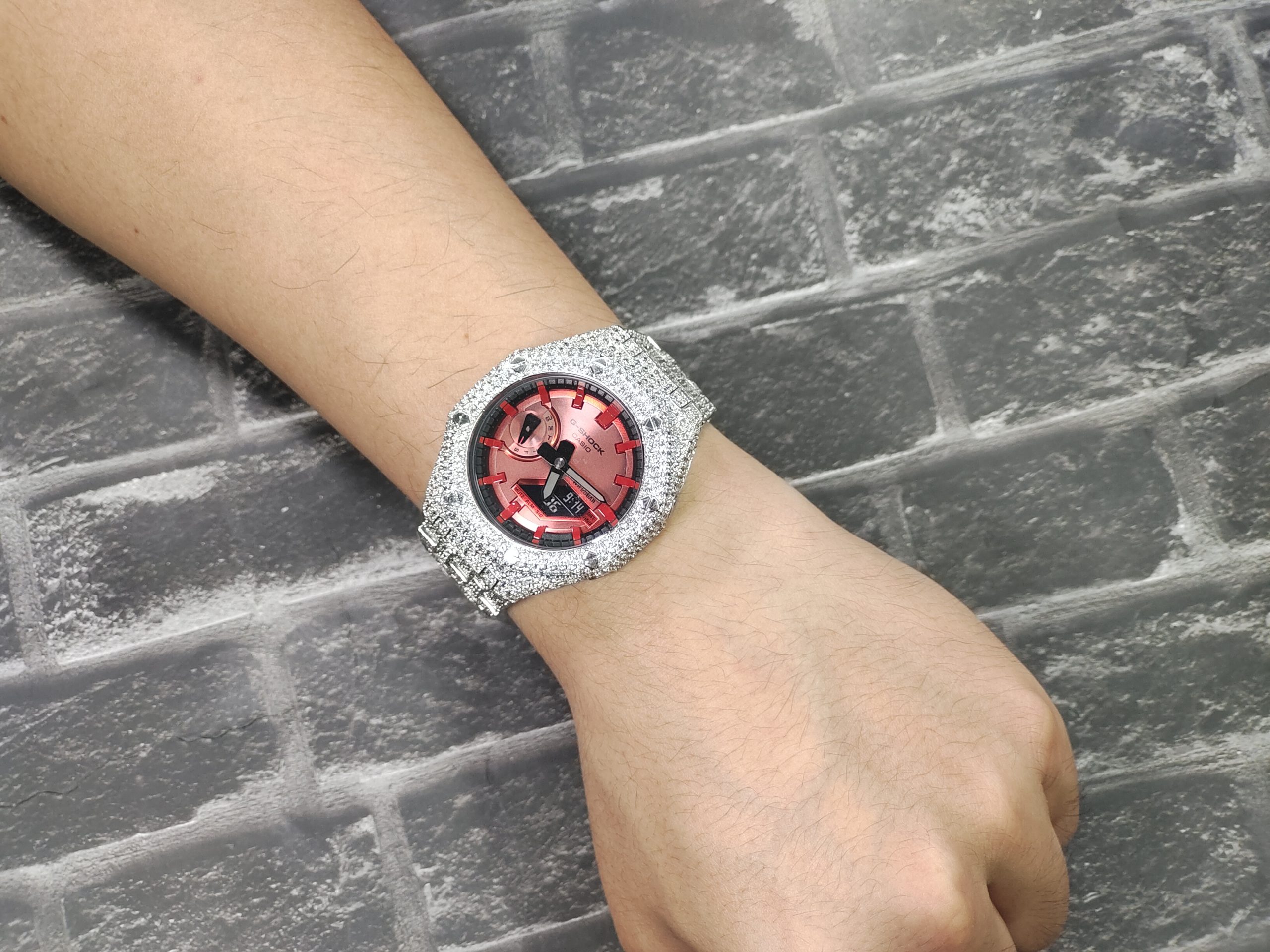 Кастомные часы CASIO RRB-4A | Мод | CasiOAK Custom Кастомные часы Casio G-Shock GA-2100 — инкрустированный корпус и красный циферблат