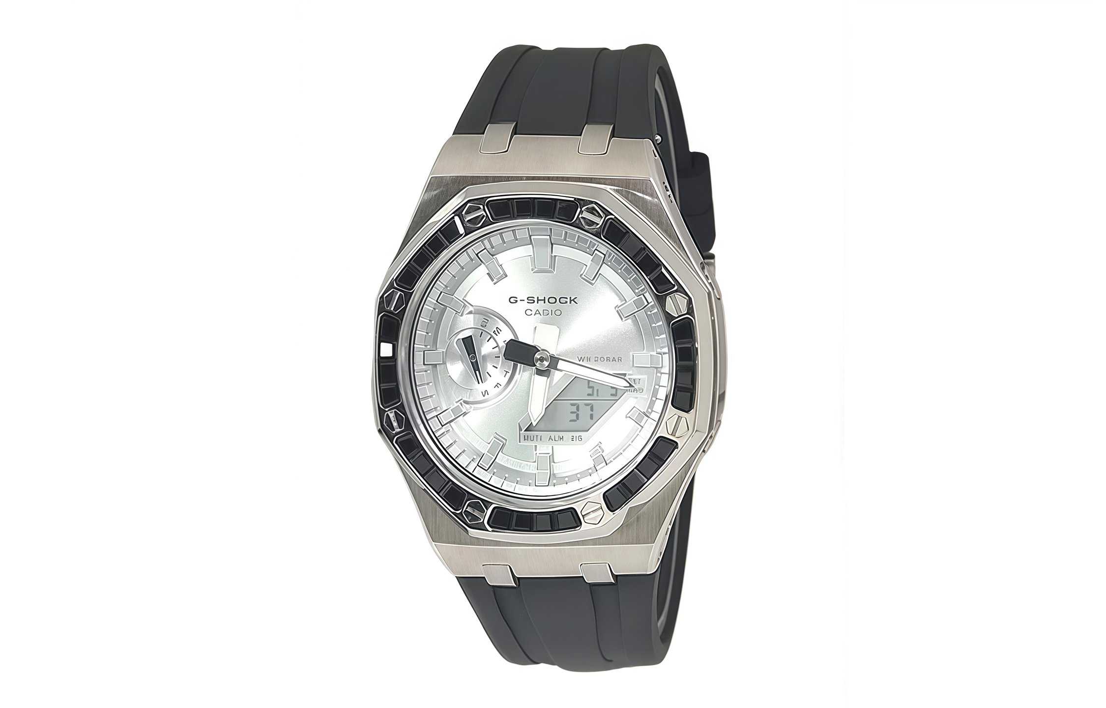 Кастомные часы CASIO BM-7A8 | Мод | CasiOAK Custom Кастомные часы Casio G-Shock — чёрный ремешок и серебристый корпус