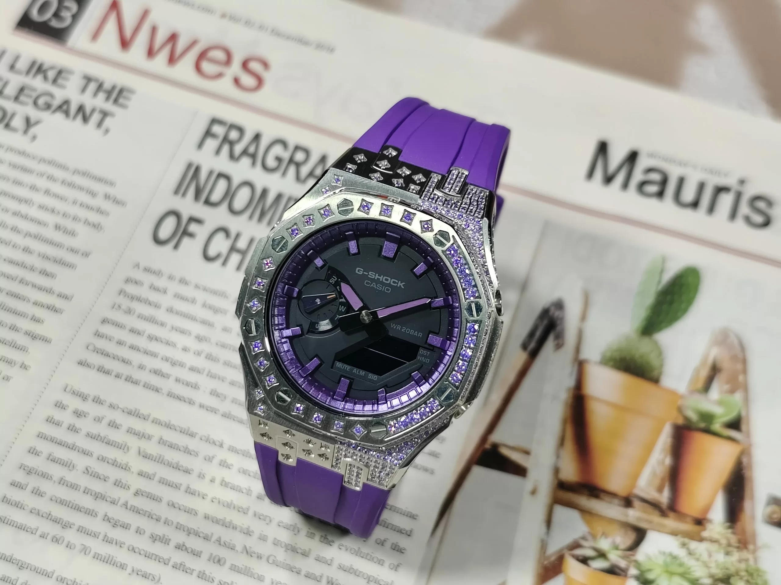 Кастомные часы CASIO GA2100 | Мод | CasiOAK Custom Кастомные часы Casio G-Shock Сияющий Вихрь Струящийся Аромат. Купить кастом G-Shock CasiOAK Custom, доставка по России